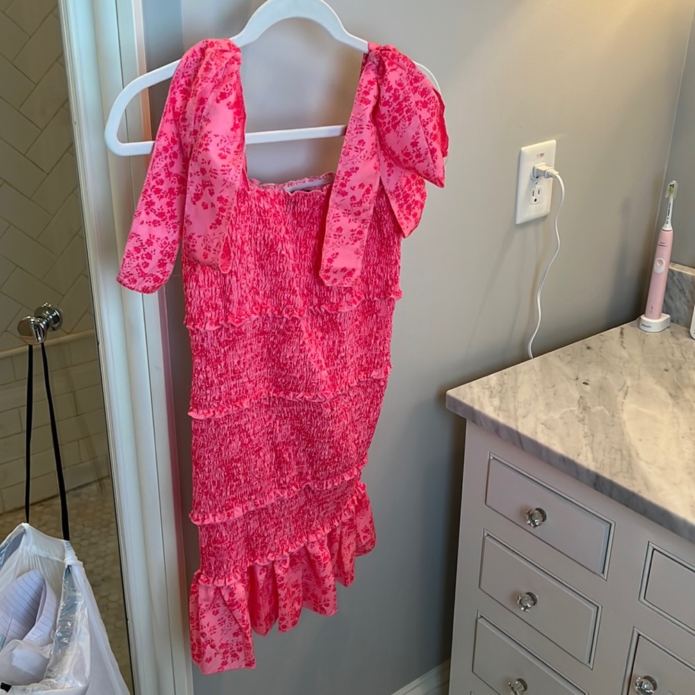 Small Pink Ribbed Sundress